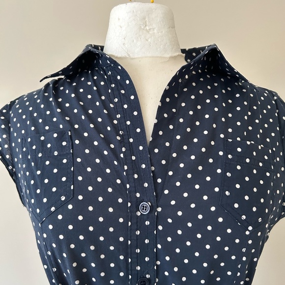 Semi Sheer H&M Polka Dot Shirtdress - Picture 3 of 4